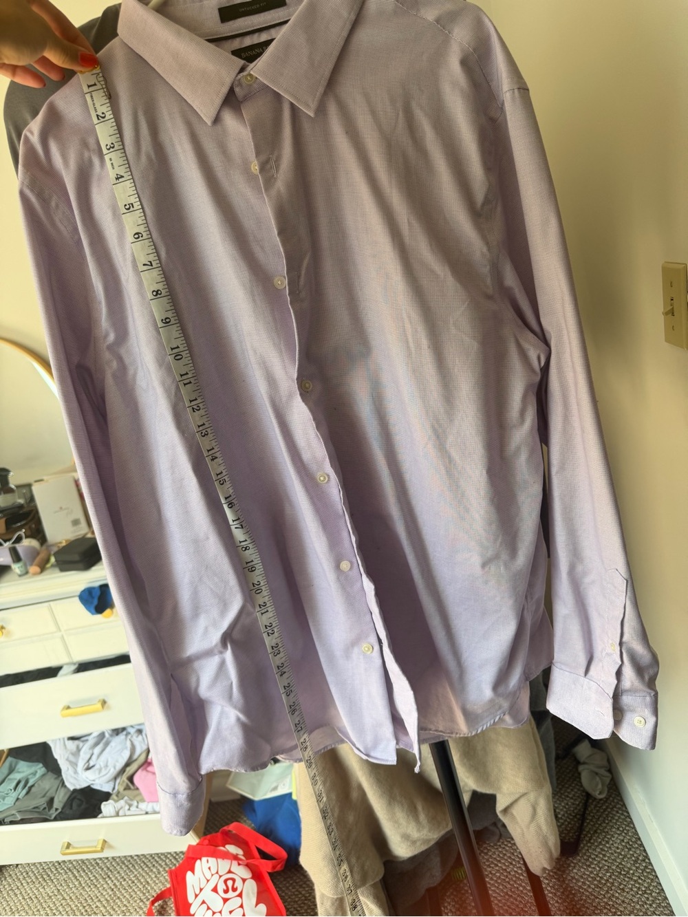 Banana Republic Factory Lavender Long-Sleeve Dress Shirt